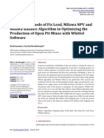 Compare Methods of Fix Lead Milawa NPV and Milawa