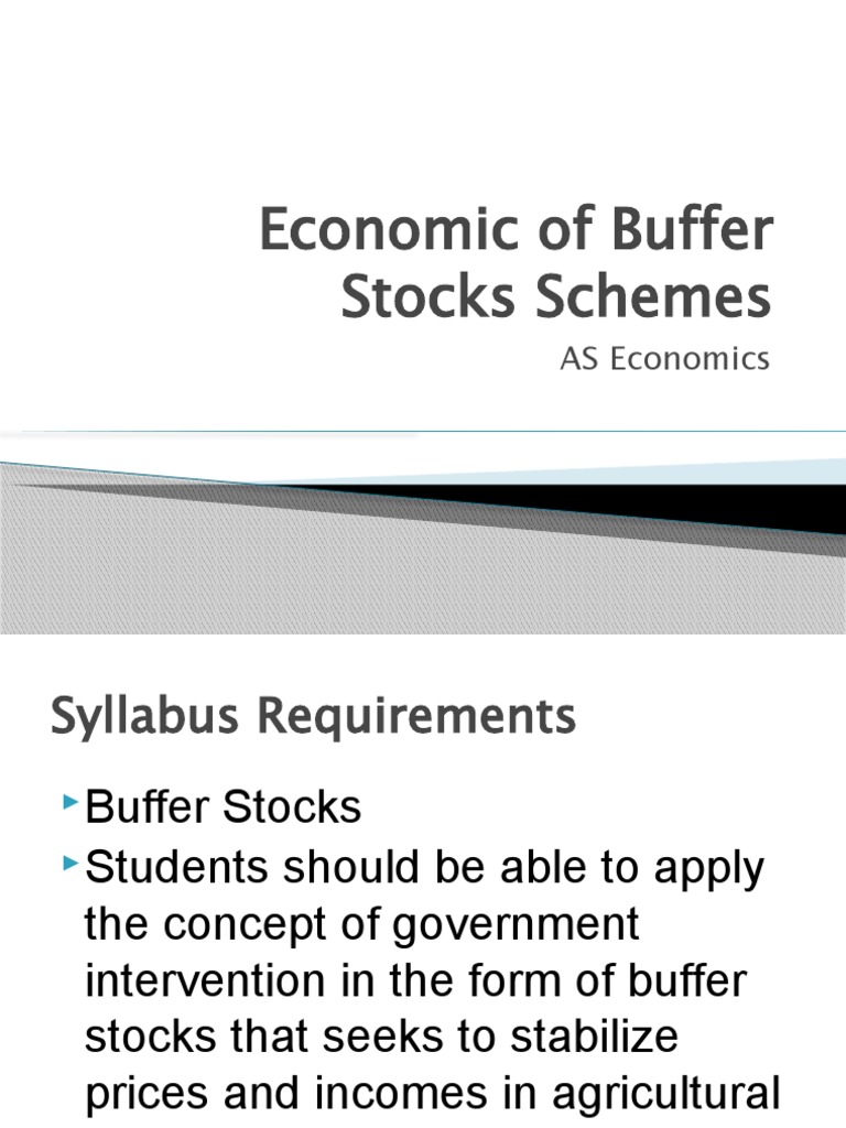 Buffer Stocks Schemes Download Free PDF Prices Economies