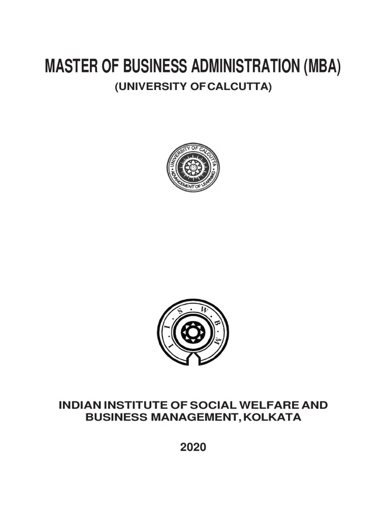 MBA Syllabus 2020 PDF Master Of Business Administration