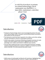 Resuscitation With Blood Products in Patients With Trauma-Related