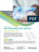 Brosur BIOCARE HEV IgM Rapid Test Device (SerumPlasma)