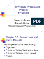 Technical Writing: Process and Product 5 Edition: Steven M. Gerson Sharon J. Gerson Pearson Education/Prentice Hall