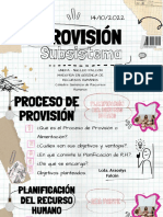 Subsistema de Provisión o Alimentación