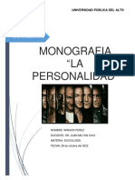 Monografia de Sociologia La Personalidad