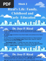 Rizal Life Family Childhood and Early Education