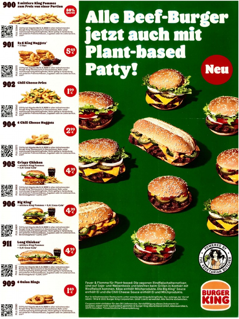 Burger King Gutscheine Bis 11.11.2022 PDF