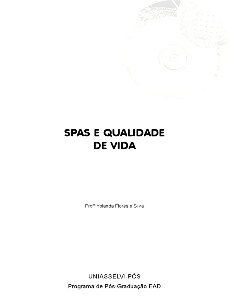 Spas e Qualidade de Vida | PDF | Promoção de saúde | Spa