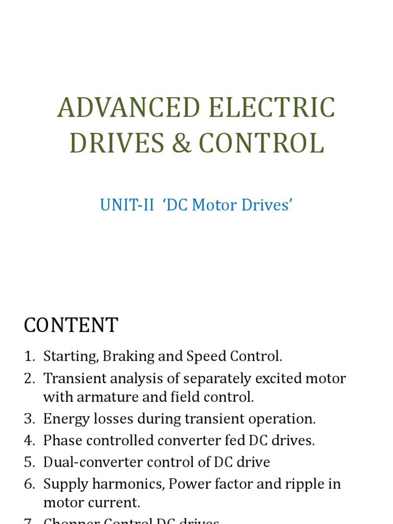 Electric Drives PDF Electric Motor Rectifier