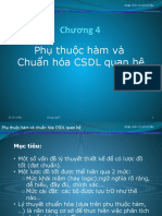 Chương 4: Phụ thuộc hàm và Chuẩn hóa CSDL quan hệ