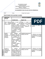 Rúbrica Analitica de Desempeño