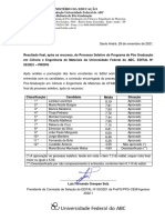 Processo Seletivo PPG-CEM UFABC 2022