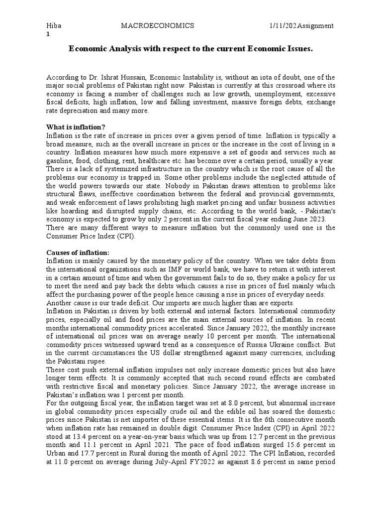 Inflation Pdf Cost Of Living Inflation