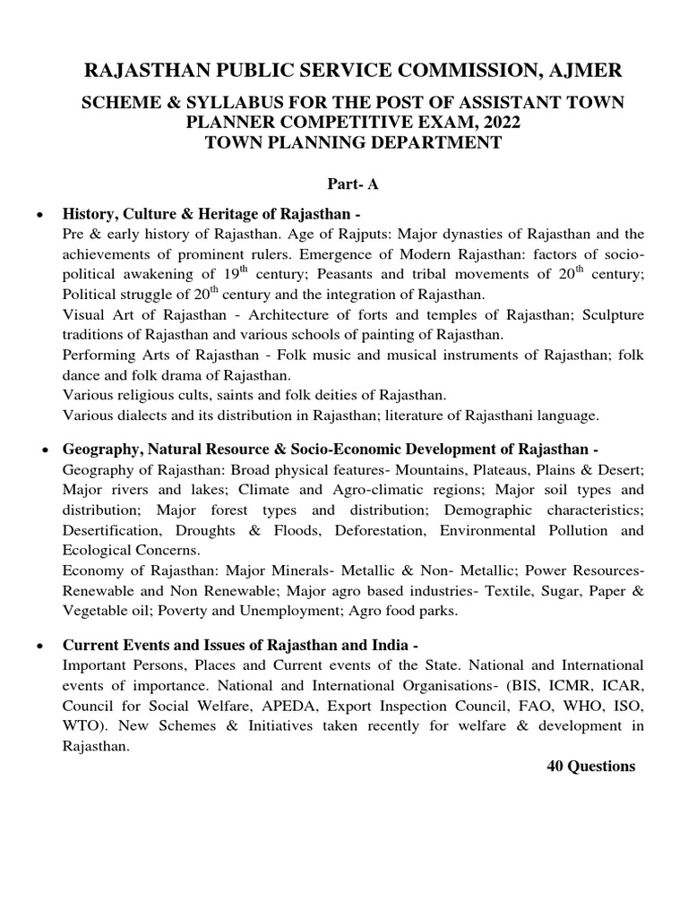 Rajasthan Public Service Commission, Ajmer | PDF | City | Urban Planning