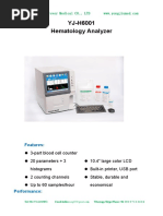 6001 3 Part Hematology Analyzer 2022