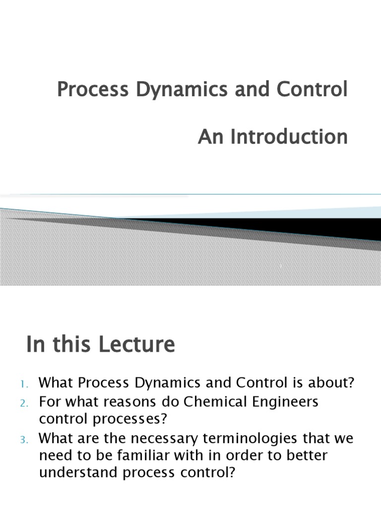 Process Dynamics and Control | PDF | Process Control | Chemistry