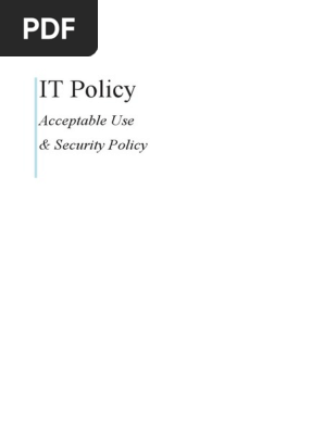 IT POLICY