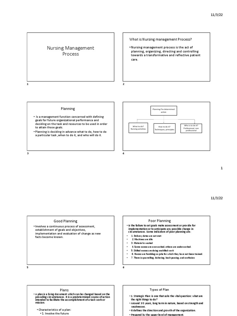 Nursing management process pdf strategic planning goal