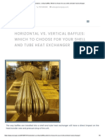 Horizontal vs. Vertical Baffles - Which To Choose For Your Shell and Tube Heat Exchanger