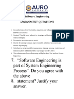 Software Engineering Assignment Question 13102022041403