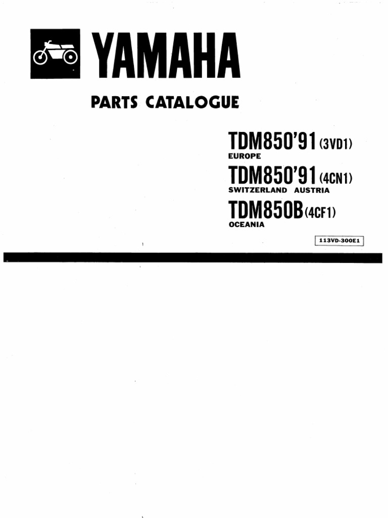 TDM 850 1991 | PDF