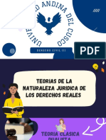 Teorías de la naturaleza jurídica de los derechos reales: análisis de la teoría clásica dualista, teoría de las obligaciones personalistas y teoría unitaria o ecléptica