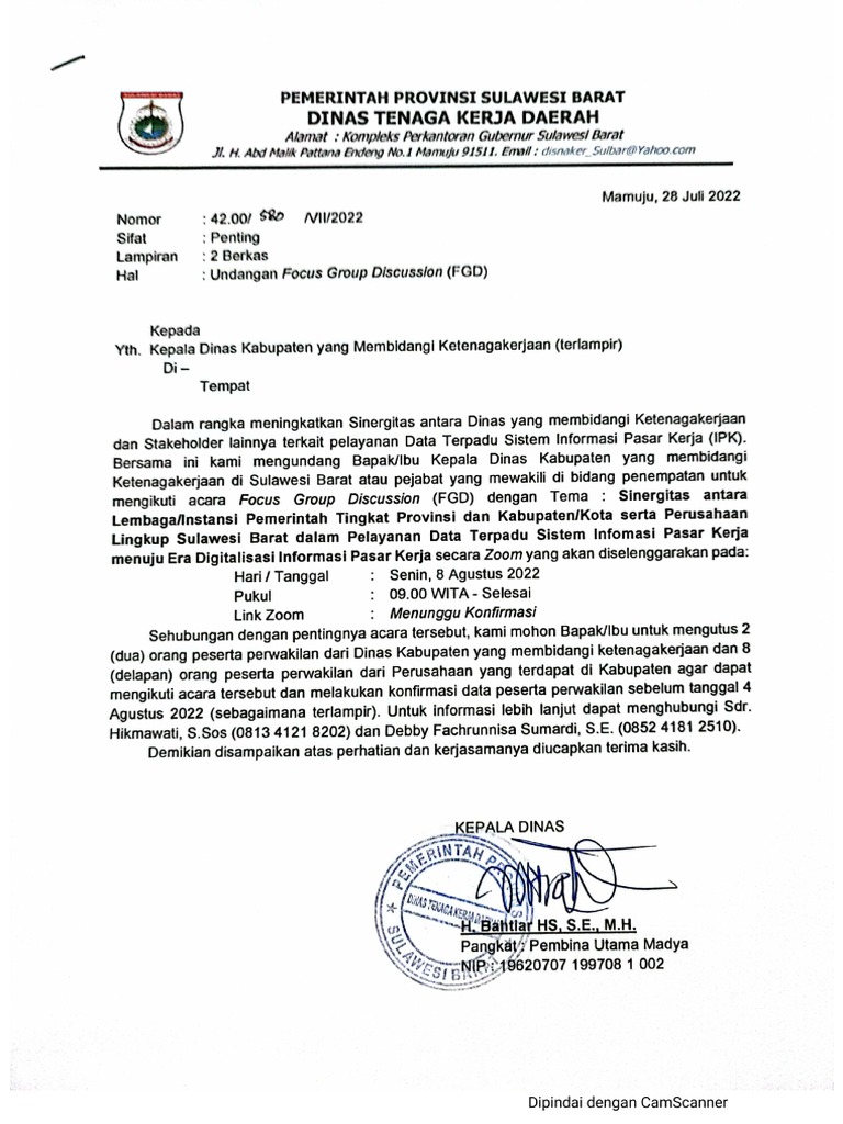 Undangan FGD | PDF