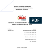 Historia de Los Primeros Intentos, Explicaciones, Investigaciones Y Teorías Del Vuelo