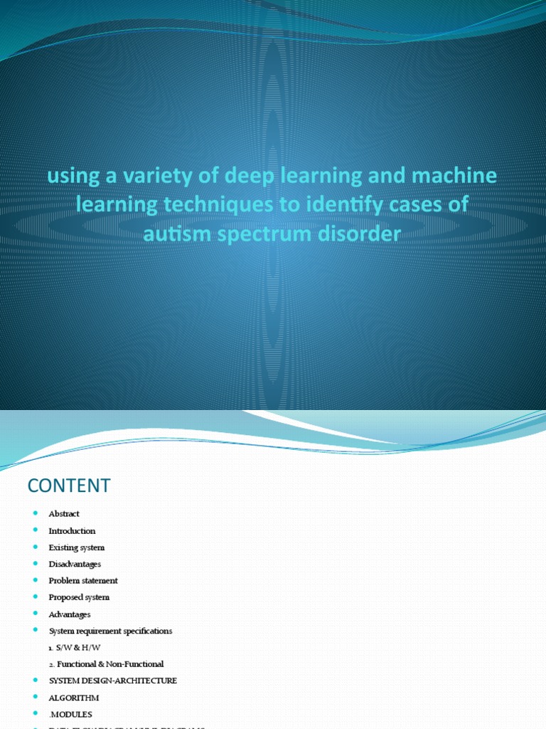 Machine Learning for Autism Detection | PDF | Autism Spectrum | Machine ...