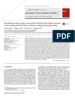 Experimental Study On The Heat Transfer Behavior and Contact Pressure at The Casting-Mold Interface in Squeeze Casting of Aluminum Alloy