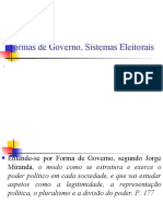 Formas de Governo e Sistemas Eleitorais