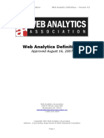 I WAA Standards Analytics Definitions Volume I 20070816