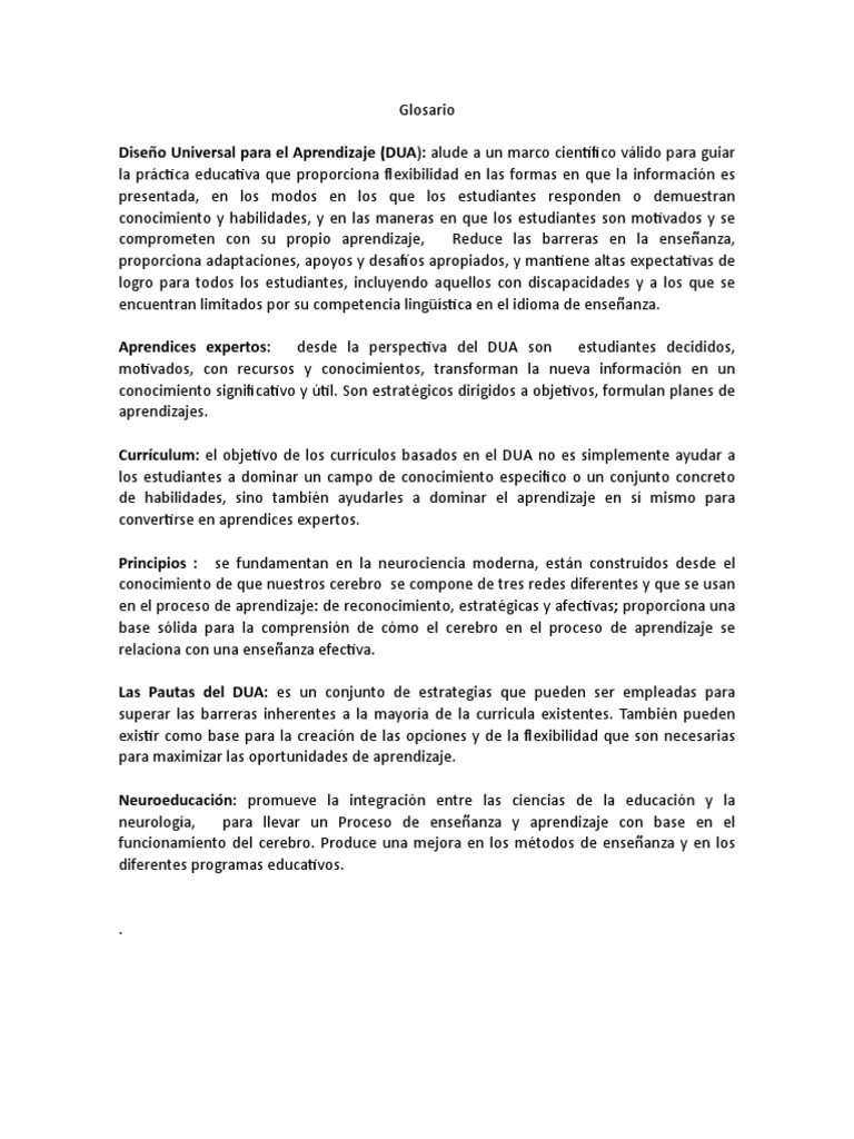 Redes Estratégicas del DUA | PDF | Plan de estudios | Aprendizaje