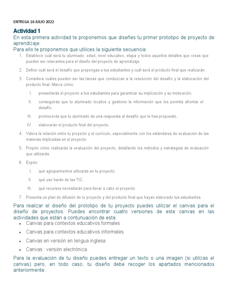 Actividad 1 Abp Profuturo | PDF | Evaluación | Plan de estudios