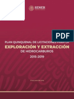 Evaluación del Plan Quinquenal de Licitaciones para la Exploración y Extracción de Hidrocarburos 2015-2019