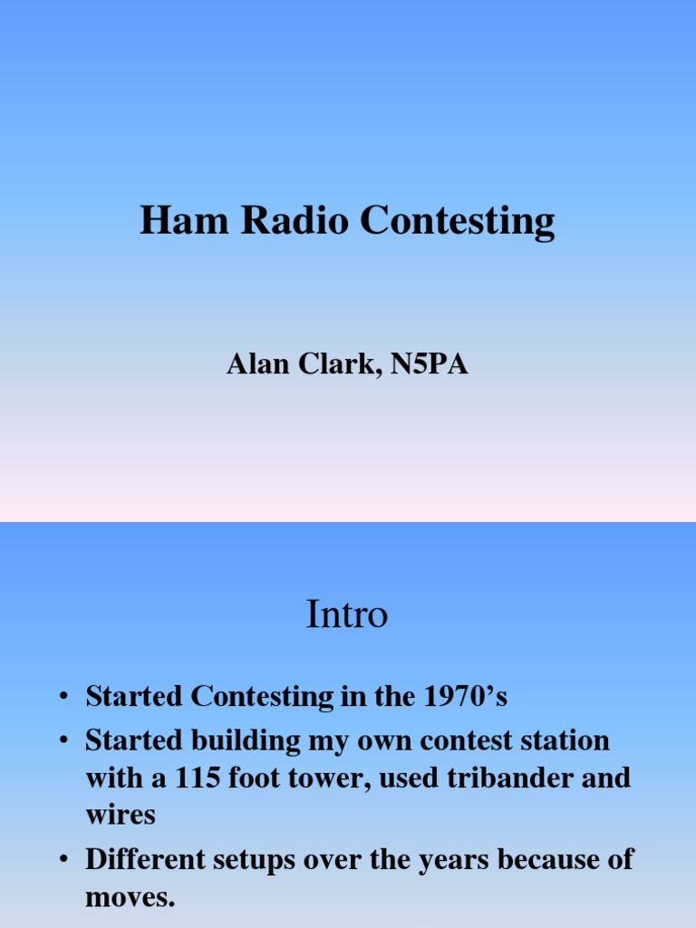 Introduction to Ham Radio Contesting | PDF | Telecommunications ...