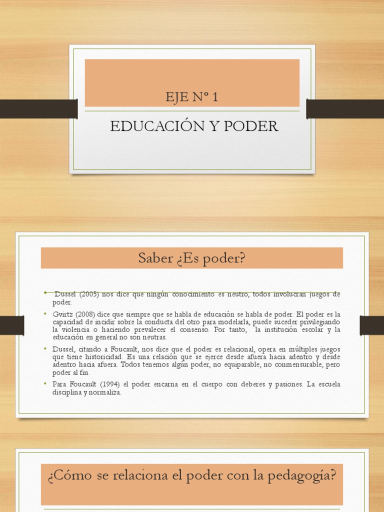 Clase 1 2 Educacion Y Poder Pdf Michel Foucault Verdad