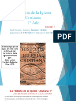 LECCIÓN 1 Historia de La Iglesia Cristiana 1º