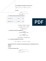 Cuál Es La Constante de Equilibrio de La Siguiente Reacción A 25