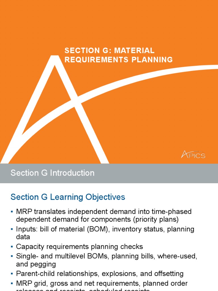 Apics Cpim Pt+1 Mod+1 Secg | PDF | Business Economics | Business