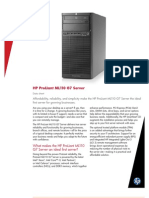 HP ProLiant ML110 G7 Datasheet