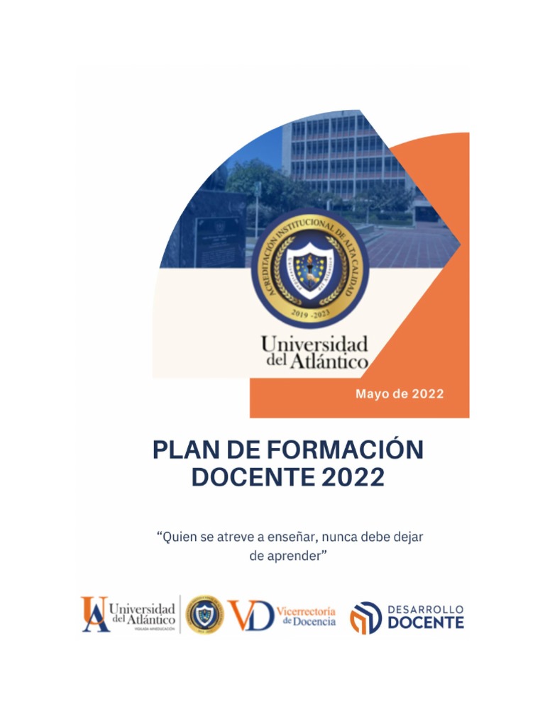 Plan de Capacitación Docente 2022 | PDF | Maestros | Plan de estudios