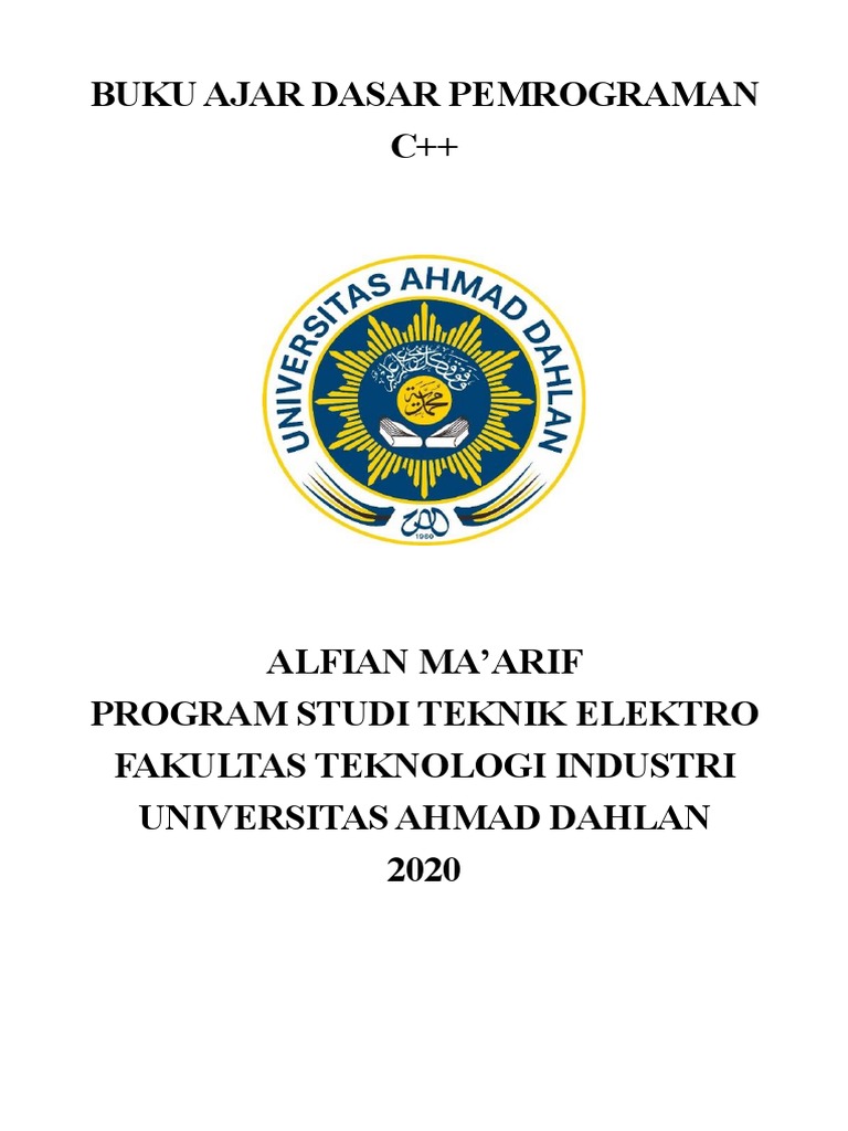 Buku Ajar Dasar Pemrograman C++ | PDF | Teknologi & Rekayasa