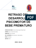 Retraso Del Desarrollo Psicomotor de Bebe Prematuro