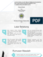 Pengaruh Variasi Kekangan Pada Jalur Tekan Terhadap Kapasitas Lentur Dan Pola Retak Balok Beton Bertulang Self Compacting Concrete (SCC)