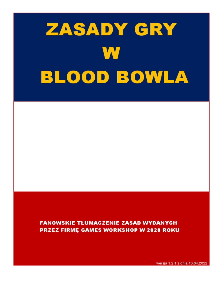 Blood Bowl 2020 PL | PDF