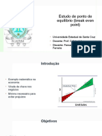 Trabalho de Matematica Aplicada Break Ever Point