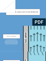 Flujo laminar vs turbulento en suelos