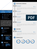 Blackand Blue Unlimited Resume Template English