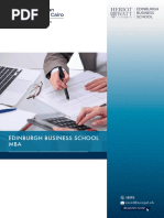 Edinburgh Business School MBA - Brochure