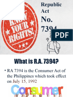 RA 7394 or Consumer Act of The Philippin-54035676